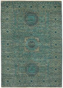 Tappeto Kairo Stilizzato Verde Petrolio Beige 125x179 Cm