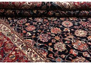 Tappeto Mashad Fine Floreale Blu Scuro Rosso 194x277 Cm
