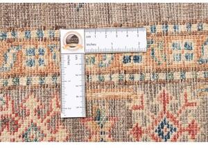 Tappeto Kazak Fine Medaglione Marrone Beige Corsia 85x256 Cm