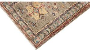 Tappeto Kazak Fine Geometrico Tortora Blu Corsia 79x295 Cm