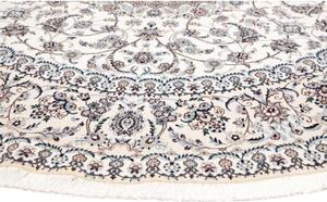 Tappeto Nain 6la Medaglione Floreale Avorio Blu Rotondo 250x250 Cm