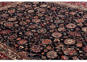 Tappeto Mashad Fine Floreale Blu Scuro Rosso 194x277 Cm