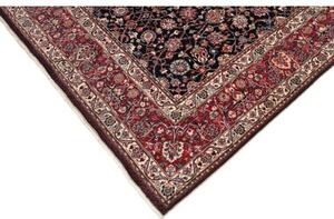Tappeto Mashad Fine Floreale Blu Scuro Rosso 194x277 Cm