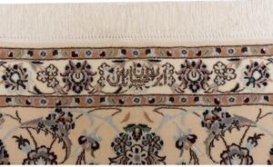 Tappeto Nain 6la Medaglione Floreale Blu Pavone Avorio 207x250 Cm