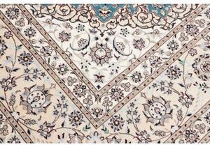 Tappeto Nain 6la Medaglione Floreale Azzurro Avorio 207x260 Cm