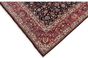 Tappeto Mashad Fine Floreale Blu Scuro Rosso Cremisi 200x273 Cm