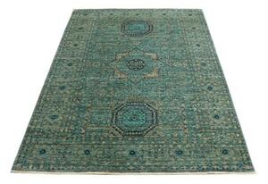 Tappeto Kairo Stilizzato Verde Petrolio Beige 125x179 Cm