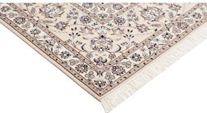 Tappeto Nain 6la Medaglione Floreale Blu Pavone Avorio 207x250 Cm