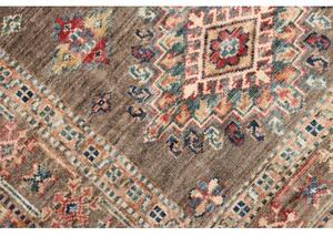 Tappeto Kazak Fine Medaglione Marrone Beige Corsia 85x256 Cm