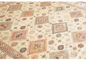 Tappeto Kazak Fine Geometrico Avorio Multicolore 277x370 Cm