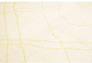 Tappeto Berbero Geometrico Avorio Giallo 242x308 Cm