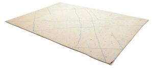 Tappeto Berbero Geometrico Avorio Azzurro 204x298 Cm