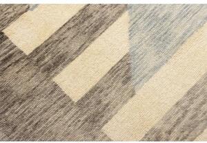 Tappeto Berbero Geometrico Marrone Avorio 192x301 Cm