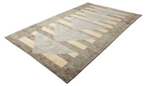 Tappeto Berbero Geometrico Marrone Avorio 192x301 Cm