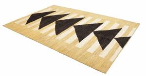 Tappeto Berbero Geometrico Giallo Senape Marrone Scuro 198x290 Cm