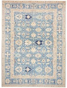 Tappeto Kazak Fine Stilizzato Blu Beige 267x367 Cm