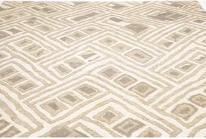 Tappeto African Design Geometrico Avorio Grigio Tortora 237x313 Cm
