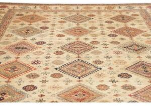 Tappeto Kazak Fine Geometrico Avorio Multicolore 277x370 Cm