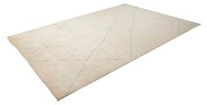 Tappeto Berbero Geometrico Avorio Azzurro 204x298 Cm