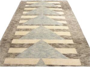 Tappeto Berbero Geometrico Marrone Avorio 192x301 Cm