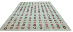 Tappeto Berbero Geometrico Turchese Multicolore 242x306 Cm