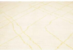 Tappeto Berbero Geometrico Avorio Giallo 242x308 Cm