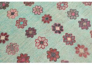 Tappeto Berbero Geometrico Turchese Multicolore 242x306 Cm