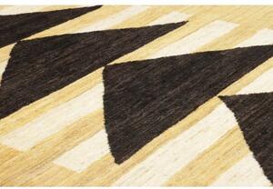Tappeto Berbero Geometrico Giallo Senape Marrone Scuro 198x290 Cm