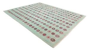 Tappeto Berbero Geometrico Turchese Multicolore 242x306 Cm