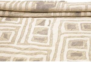 Tappeto African Design Geometrico Avorio Grigio Tortora 237x313 Cm