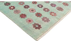 Tappeto Berbero Geometrico Turchese Multicolore 242x306 Cm