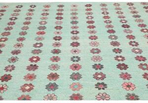 Tappeto Berbero Geometrico Turchese Multicolore 242x306 Cm