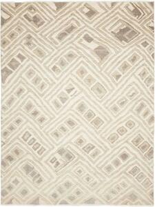 Tappeto African Design Geometrico Avorio Grigio Tortora 237x313 Cm