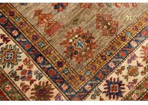 Tappeto Kazak Fine Stilizzato Beige Rosso 145x203 Cm