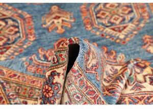 Tappeto Kazak Fine Stilizzato Blu Rosso 118x171 Cm