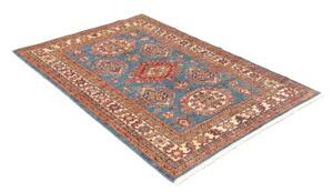 Tappeto Kazak Fine Stilizzato Blu Rosso 118x171 Cm