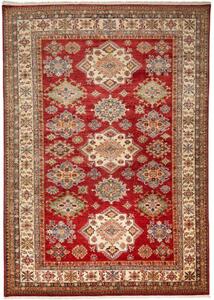 Tappeto Kazak Fine Geometrico Rosso Avorio 209x290 Cm