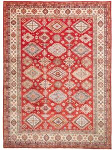 Tappeto Kazak Fine Geometrico Rosso Avorio 297x410 Cm