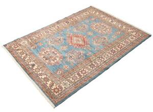 Tappeto Kazak Fine Stilizzato Blu Rosso 121x170 Cm