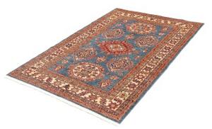 Tappeto Kazak Fine Stilizzato Blu Rosso 118x171 Cm