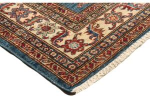 Tappeto Kazak Fine Stilizzato Blu Rosso 121x170 Cm