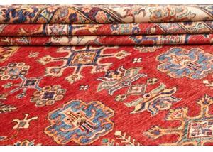 Tappeto Kazak Fine Stilizzato Rosso Avorio 296x406 Cm