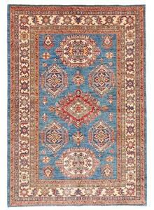 Tappeto Kazak Fine Stilizzato Blu Rosso 118x171 Cm