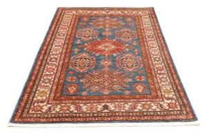 Tappeto Kazak Fine Stilizzato Blu Rosso 118x178 Cm