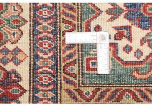 Tappeto Kazak Fine Geometrico Verde Petrolio Avorio 148x202 Cm