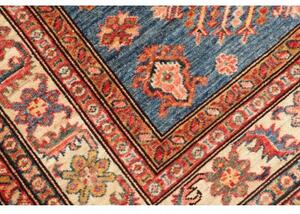 Tappeto Kazak Fine Stilizzato Blu Rosso 118x178 Cm