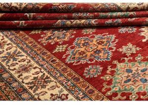Tappeto Kazak Fine Geometrico Rosso Avorio 209x290 Cm