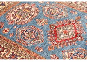 Tappeto Kazak Fine Stilizzato Blu Rosso 118x171 Cm