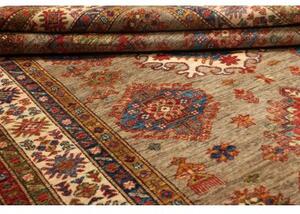 Tappeto Kazak Fine Stilizzato Beige Rosso 145x203 Cm
