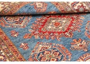 Tappeto Kazak Fine Stilizzato Blu Rosso 118x171 Cm
